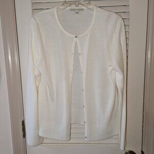 Carolyn Taylor lightweight sweater, ivory color, size Med, EUC!